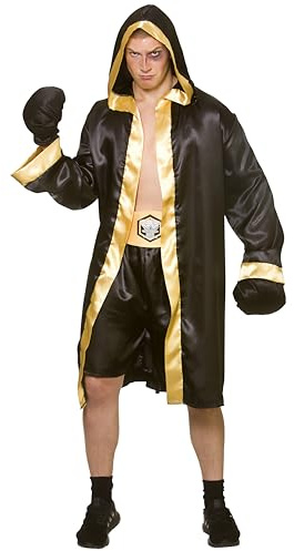 Wicked Costumes Mens Boxing Robe Fancy Dress Outfit – Stag Night, Party & Sports Theme Costume - Standard Size