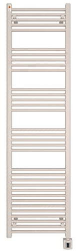 Mert E1 Elektro-Bad-Heizung 1800x500 elektrisch 800watt Bad-Heizkörper Thermostat weiß Handtuchhalter komplett befüllt Set fertig für Wandmontage