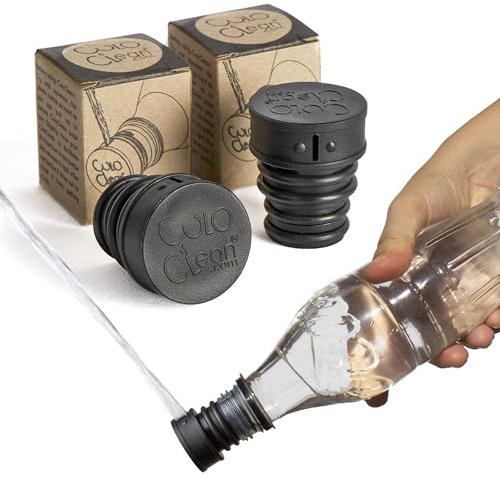 CuloClean Flaschenverschluss. Po dusche. Das diskreteste und kleinste mobile Reisebidet, für Periode, Intim-Dusche, ersetzt Feuchttücher und Dusch-WC. Spart Papiersanft (2pcs Schwarz)