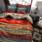 Qucover - Set 3PZ Copripiumino Matrimoniale 220_x_240_cm in 100% Cotone, Biancheria da Letto Due Piazze, e 2 Federe 50_x_75_cm, Copripiumino Etnico di Stile Boemia