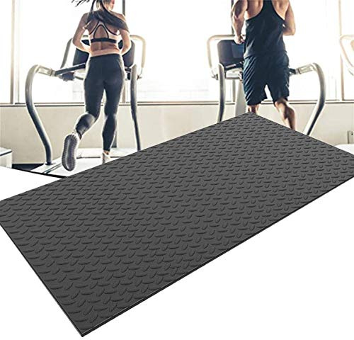 Tapis Anti Bruit pour Tapis de Course, Tapis Anti Vibration Insonorisant Imperméable, Tapis de Équipement Sport Fitness a la Maison, Tapis de Protection de Sol Noir (175×80 cm)