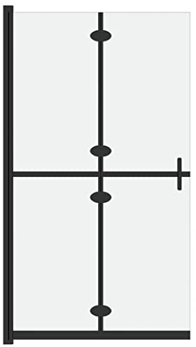 vidaXL Vikbar duschvägg med frostat ESG-glas 100x190 cm