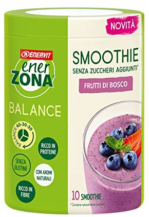 EnerZona - Smoothie Balance gusto Frutti di Bosco 300gr a base di Proteine del Latte