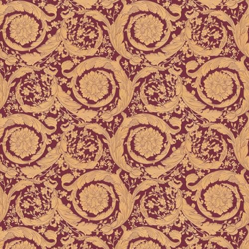 Profhome Papier peint Baroque 366927-GU papier peint intissé (TNT) rouge or brun 0,70 m x 10,05 m / 7,035 m2