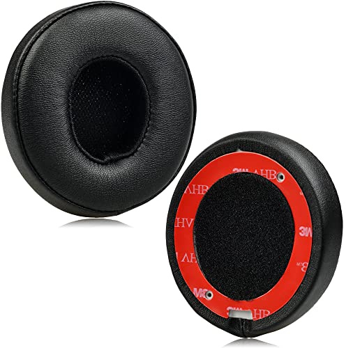 JHZZWJ Earpads Compatible with Beats Solo 2 & Solo 3 Wireless On-Ear Cushion Pads Professional Headphones Ear Pads Cushions Replacement black