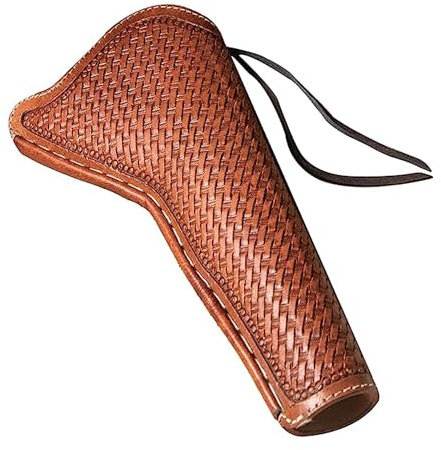 warreplica Western-Pistolenholster aus Leder, passend für Colt Uberti Pietta Traditions Black Powder Modell 1851 1861 Navy 1860 Old Army (Brauner Korb rechts)
