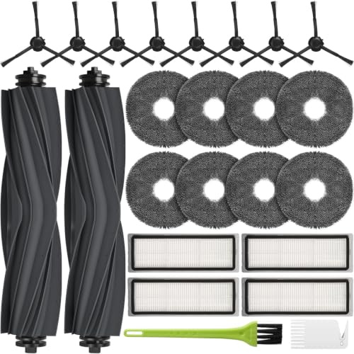 RUKHOOL L10s Pro Gen3 / L10 Prime Zubehör für Dreame L10s Pro Gen 2 / L10s Plus/ L10s Ultra Ersatzteile Zubehörset für Xiaomi X20 Plus / X20+ 2 Hauptbürste 8 Seitenbürste 4 Filter 8 Wischpads
