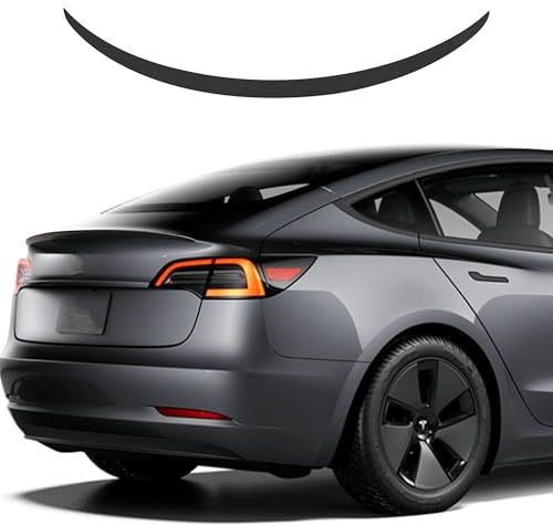 TOPABYTE Heckspoiler Spoiler für Tesla Model Y 2020-2024 (Glänzend Schwarz) | Spoiler Wings Lip Original Performance Flügellippe Heckspoilerflügel ABS Material Heckkofferraumlippe für Tesla Y Zubehör