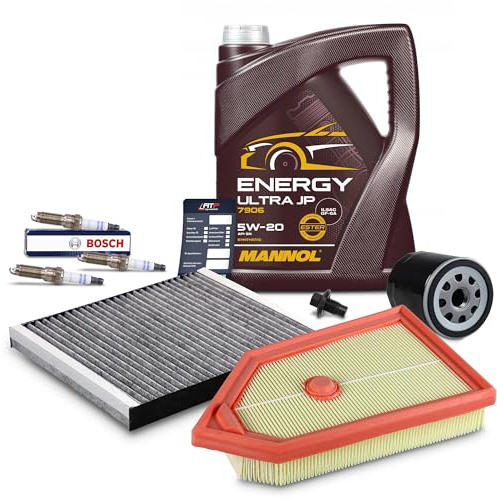 BESTPRICE ATP Inspektionspaket Filterset mit 1x Ölfilter, 1x Innenraumfilter, | Kompatibel mit: FORD FIESTA VII, FIESTA VII Van