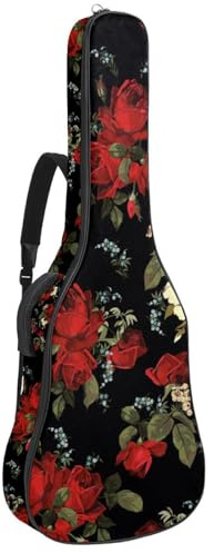 Eslifey Akustikgitarre Tasche Abstrakt Gold Glitzer Verstellbarer Schultergurt Gitarrentasche Gigbag 40 41 42 Zoll, Farbe 2, 42.9x16.9x4.7 in