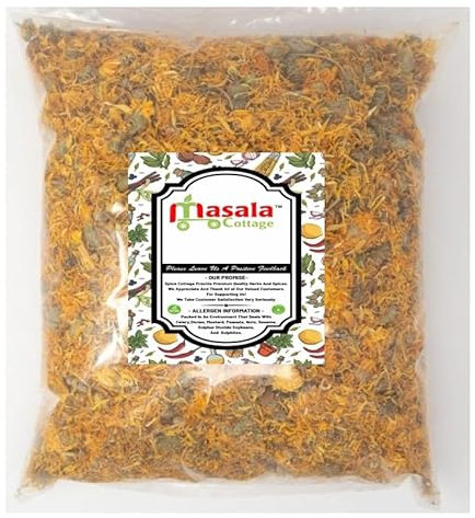 Marigold Flowers Dried Calendula Tea Infusion Premium Quality by Masala Cottage® 25g-1.9kg (50, Grams)