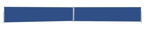 WRJENFSC Ombrellone da Picnic Ombrellone da Sole Ombrellone da Spiaggia Tenda Laterale Retrattile Blu 117x1200 cm Adatta a Patii, Spiagge, Piazze, Giardini