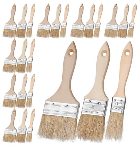 Housoutil Chip-Pinsel Stück Backpinsel Aus Holz Pinsel Für Kunst Handwerk Epoxidharz Lack Harz Beize Kleber Gesso Grundierung Acryl- Und Ölfarbe