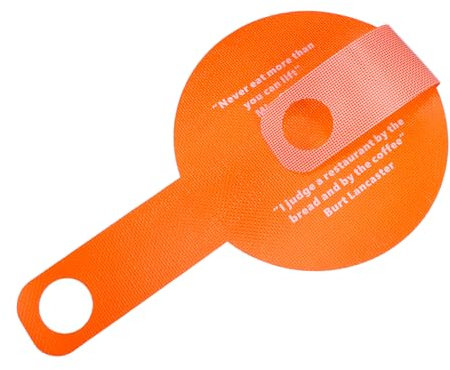 PHENOFICE 1 Alfombrilla de Silicona para Hornear con Mango Naranja para Moldes de Pan Y Pasteles Alfombrilla de Transferencia Antiadherente