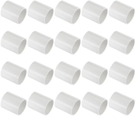 PATIKIL Adattatore di Accoppiamento per Tubo in PVC da 1/9/16, 6 Pezzi Connettore a Presa per Tubo Dritto per Uso Estensione Tubi Sistemi di Irrigazione a Goccia Spruzzatore, Bianco