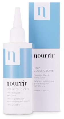 Nourrir Prep Glycolic Scrub Prebiotic Glycolic Scalp Scrub 125ml-Detox, Cleanse, Remove Sebum & Build Up-Anti Dandruff Scalp Treatment for Men & Women, Thinning Hair, Fine Hair, Flakey & Itchy Scalp