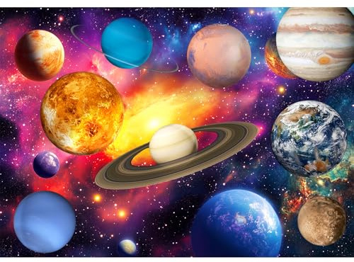 MISITU Jigsaw 1000 Pieces for Adults Space Planet Solar System Jigsaw Puzzle Gift for Children 14+ Years