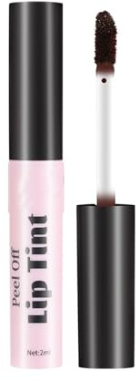 Peel Off Lip Stain Lip Gloss,Long-Lasting Lip Tint Set, Non-stick Cup Liquid Lipstick, Smooth Texture Brightening Makeup for Women (#6)