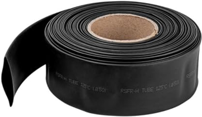 Enwye Guaina Termorestringente Da 30 Mm, Guaina Termorestringente Da 1 M Di Lunghezza, Rapporto 2:1 Per Isolamento Elettrico, Riparazioni, Avvolgimento Cavi, Connettori Per Fili, Nero.
