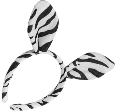 GANAZONO Zebra Stirnband Aus Weichem Plüsch Halloween Cosplay Tierohren Haarband Für Damen Party Kostüm Accessoire Bequem Und Vielseitig