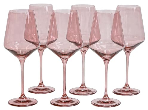 UFER GLASSWARE Farbige Weingläser, 6er Set