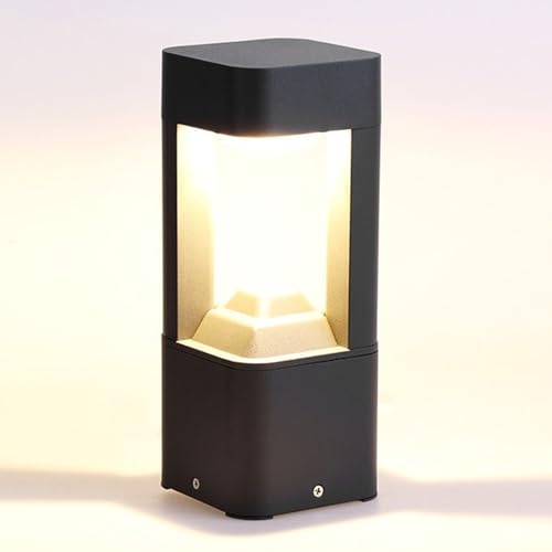 Lámpara de pie Moderna para Exteriores, con bolardo LED, de Aluminio, Resistente al Agua, para Caminos, césped, Patio, Porche, jardín y Entrada.