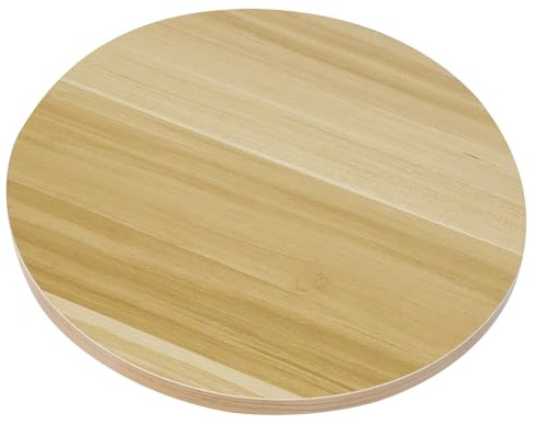 Amosfun Plato Giratorio de Madera Natural para Mesa Comedor Diseño Estable y Duradero Accesorio Práctico para Centro de Mesa Redondo