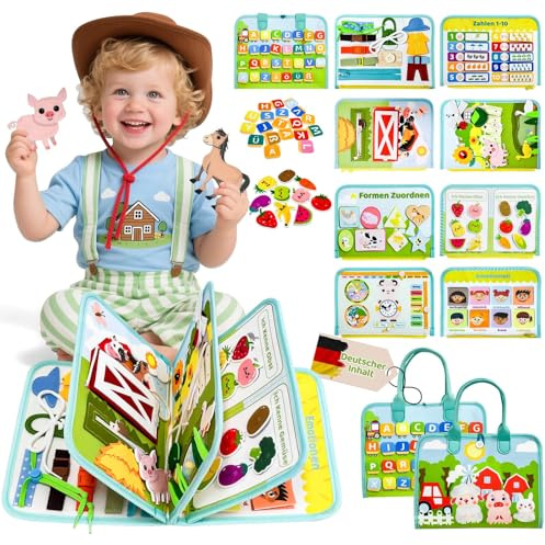Busy Board Deutsch, Montessori Spielzeug Ab 3 Jahr, Spielzeug Ab 1 Jahr