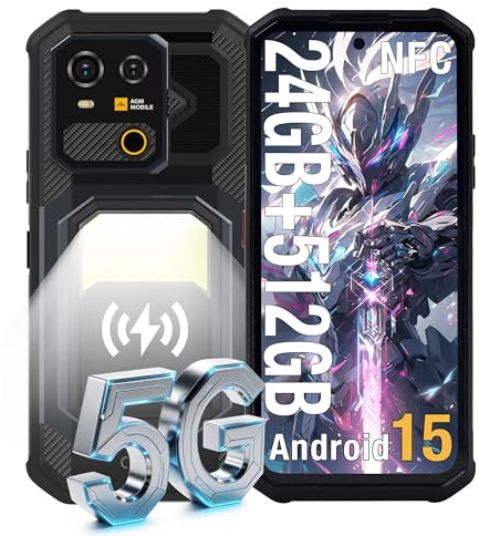AGM G3 Outdoor Handy, 5G, 10000mAh Akku, IP68/IP69K Wasserdicht, Integrierte Campinglampe, Rugged Smartphone, 116dB Lautsprecher, 12GB+512GB, 6,72 FHD+ Display | 10000mAh Akku, Integrierte Campinglampe, 116dB Lautsprecher, IP68/IP69K Wasserdichtes, 24GB+512GB, 6,72 FHD+, Android 15