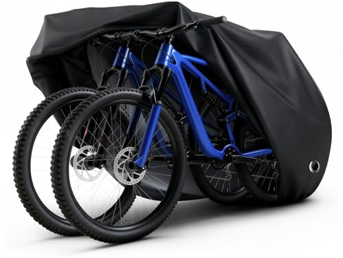 Funda Bicicleta Exterior Impermeable, Funda para bici Cubre Bicicleta Exterior 210D Poliéster, Capa Bici Lona para Tapar Bici de Montaña/Carretera/Niño/Electrica/MTB/BTT, 195x70x110cm