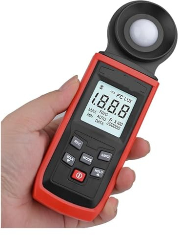 Luxmetro Digitale, Misuratore di Luce Digitale, Luxmetro portatile Luxometro professionale Misuratore di luce Fotometro ad alta precisione Illuminometro
