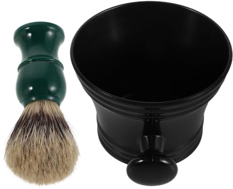 Zerodeko Ensemble de Bols à Mousse à Raser pour Hommes Poignée en Abs, Grand Design Moussage Facile, Profondeur Optimale, Kit D'entretien Barbe pour Usage Quotidien la Maison