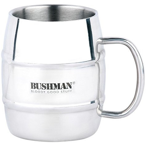 Bushman Acciaio Inossidabile Boccale di birra Thermo tazza termica della Brocca Camping bicchiere a doppia parete, 1 Litro