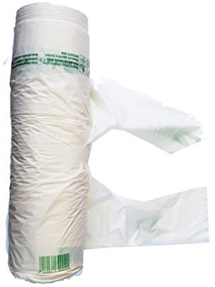 Plaxi 150 Sacchetti Opachi con Maniglie in Rotolo Biodegradabili
