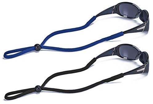 SHINKODA Verstellbares Brillenband für Erwachsene und Kinder, 2 Stück, Brillen-Haltekordel zum Lesen, Sicherheit, Sport und Sonnenbrillen, Schwarz und Marineblau, Einheitsgröße