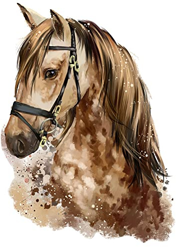 GRAZDesign Wandtattoo Pferd Kinderzimmer Mädchen | Wandsticker Pferdekopf braun | Deko Wanddeko selbstklebend Pferdesticker - 79x57cm