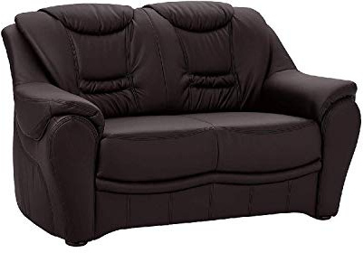 Cavadore 2-Sitzer Bansa mit Federkern / Polstercouch in Leder / 148 x 94 x 95 / Echtleder Braun