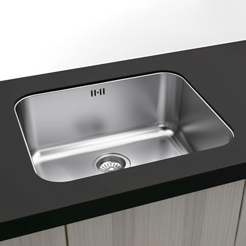 Roma - Fregadero Bajo/Sobre Encimera 40 x 50 | 1 Seno | 20 cm Profundidad - Acero Inoxidable Aisi 304 |