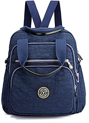 PORRASSO Casual Rucksack Damen Schultertasche Frauen Umhängetasche Nylon Handtasche Daypack für Arbeit Reisen Täglicher Gebrauch