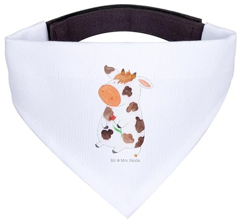 Mr. & Mrs. Panda Hundehalstuch M Kuh - Geschenk, Mittelgroße Hunde, Milchkuh, Mittel, Milch, Spruch, Tuch, Halstuch, Kühe, Hof, Bauernhof