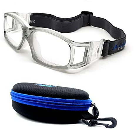 BLUE CUT Occhiali di protezione unisex di sport all'aperto di sicurezza anti nebbia ideale per racquetball di pallacanestro