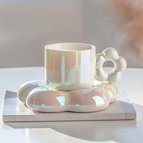 Set tazzine da caffè e piattini, Tazzine da caffè, Piattino da caffè in ceramica con fiori, Set da tazzine da caffè, Set da tazze e piattini, Tazzina da caffè con fiori in ceramica, Tazzina da caffè i