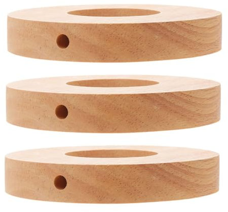 BESTonZON 3stücke Holzsockel Für Lampe Runder Lichtsockel Aus Holz Runder Lichtständer Kompakte Für Tischdekoration Im Schlafzimmer Oder Büro