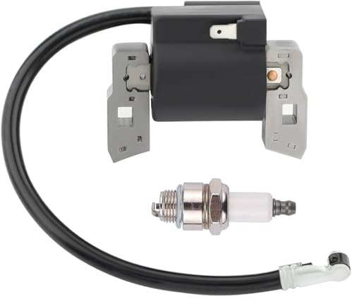 ZAMDOE 397358 Bobine d'allumage de rechange pour Briggs & Stratton 5HP 132200 130900 132900 135230 horizontal et vertical moteur 697037 555075 395491 697037 298316 395490 avec bougie d'allumage