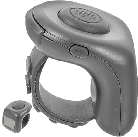 BESPORTBLE Leichter Tragbarer Silikon Handzähler mit Mechanischer Klickfunktion in Schwarz für Sport und Öffentliche Fahrzeugzufahrten