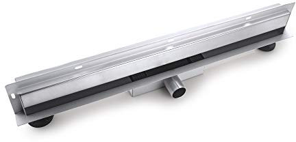 VBChome Wand-Linearablauf 90 cm Wandablauf Duschrinne Selbstreinigender Siphon mit Geruchsstop Ablaufrinne für Badezimmer Duschablauf Komplettset