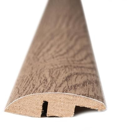 New York Oak Laminate & Wood Flooring Section Transition Bar MDF Threshold Strip Ramp Edge Profile Door Trim Moulding Oak (1, 2400mm (7ft 9))
