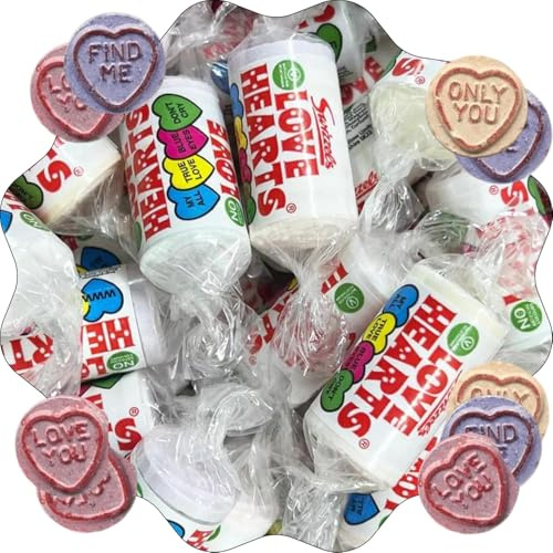 Swizzles Sweets Love Hearts - 50 x Love Hearts Sweets - Multipack Love Hearts Sweets Mini, Iconic British Sweets with Charming Messages - Great for Any Occasion (MADE IN UK) | Multipack Love Hearts Sweets Mini, Iconic British Sweets with Charming Messages - Great for Any Occasion (MADE IN UK)