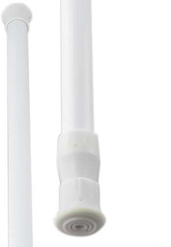 Bastone telescopico estensibile per tenda a molla regolabile, asta per armadio, senza foratura, per finestra, bagno, credenza, doccia, in acciaio inox (60-110 cm)