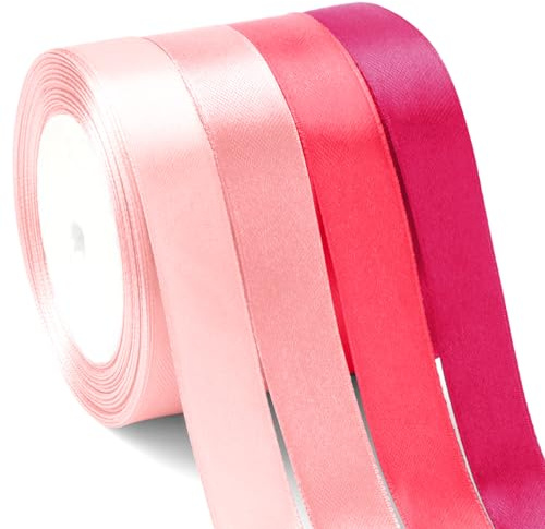 Geschenkband Weihnachten Verpackungsbänder 20mm 92m Geschenkband Rot Geschenkband Rosa Geschenkband Set Schleifenband Weihnachten Geschenkbänder Geschenkverpackung Weihnachten Geschenkband Stoff
